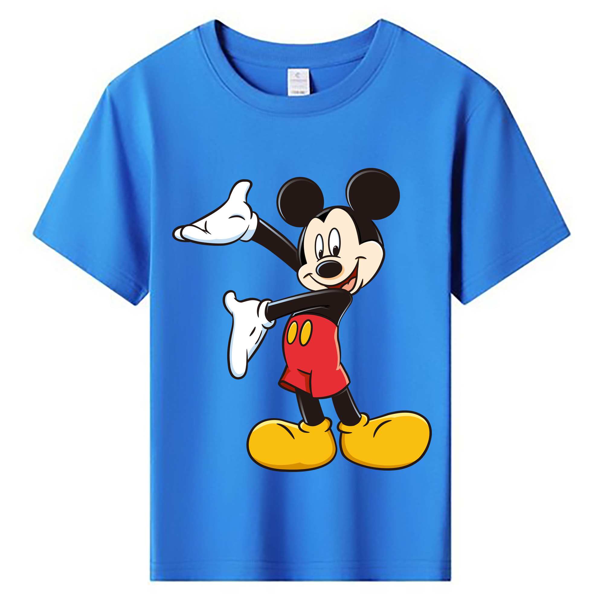 ミッキーマウス Mickey Mouse 綿100％キッズTシャツ（フロントプリント）